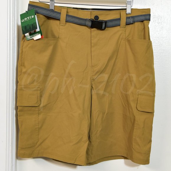 Orvis men cargo short with belt TAN 32 34 36 38 40 42 - Picture 4 of 10